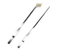Stainless Steel Aquarium Tongs - Long Handle Curved Silver Feeding Tweezers Tool | Reptile Accessory, Aquatic Plant Handling, Precise Use For Man