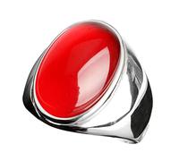 Stainless Steel Artificial Cat Eye Stone Ring Titanium Steel Ring Jewelry Teens (O, 9)