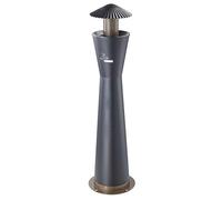 Stainless Steel Ashtray for Outside Patio, Outdoor Ashtray with Lid, Vertical Weatherproof Outdoor Ashtray, for Office Building, Hotel(Black)