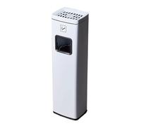Stainless Steel Ashtray with Lid, Vertical Trash Can Ash Column for Elevator Entrance, Lobby, Corridor, or Aisle