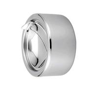 Stainless Steel Ashtray with Lid, Windproof Press Drop Design