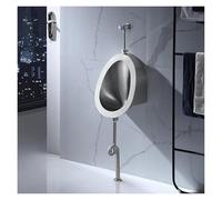 Stainless Steel Automatic Men's Urinal with Smart Sensor Flush - Hygienic Wall-Mounted Urinal for Hotels, Restaurants, Airports, and More(Floor-Standing Hand-Press Type)