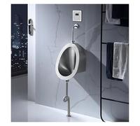 Stainless Steel Automatic Men's Urinal with Smart Sensor Flush - Hygienic Wall-Mounted Urinal for Hotels, Restaurants, Airports, and More(Floor-Standing Concealed Sensor)