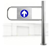 Stainless Steel Automatic Swing Gate Automatic Closing Way Door Self-Closing One-Way Gate for Supermarket Retail Store(Right100*100cm)