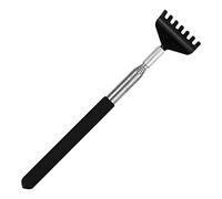 Stainless Steel Back Scratcher Massager, Telescoping Scratching Tool, Portable Extendable Back Scratcher with Telescopic Handle for Adults Men Women Itch Relief (Black)