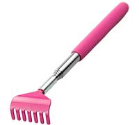 Stainless Steel Back Scratcher Massager - Telescoping Scratching Tool With Extendable Handle for Adults, Men, Women - Portable Itch Relief (Pink)