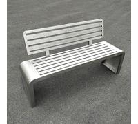 Stainless Steel Backless Bench for Indoor/Outdoor Use, Weatherproof Garden Patio Porch Seating, Heavy-Duty 500 kg Capacity, 120cm/47in Modern Design
