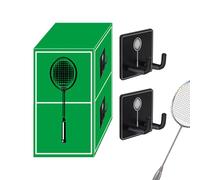 Stainless Steel Badminton Racket Hanger, Wall Mounted Storage Hook, 12x4 Inches Organizer Rack with Durable Build, Racket Holder, Sports Accessory with Sleek Design, Gym Tool for Garage Home