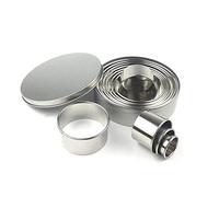 Stainless Steel Bakeware & Cake Frame Donut & Mousse Ring Shapes Set 304 Stainless Steel - Fondant Embossing & Cookie Cutters - Bakery Basic Equipment