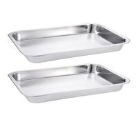 Stainless Steel Baking Tray, 2PCS 20x14x1 Inch Heavy Duty Baking Pans, Stackable Sheets, Easy Clean Stainless Steel Oven Tray for, Grilled Fish, Barbecue, Restaurant