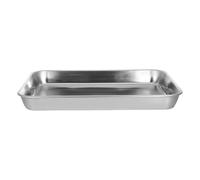 Stainless Steel Baking Tray for Oven, Flat Plate for Snacks | Silver Finish, Smooth Edges and Lasting Steel Build, Handy for Parties, Graduation, Fruits
