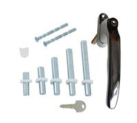 Stainless Steel Balcony Door Handle Child Window Lockable Window Handle with & Screws Enduring Child Ergonomic Easily Install