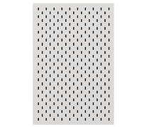 Stainless Steel Balcony Pegboard Panels with 5 Hooks for Plant Display & Tool Organizer, Heavy-Duty Wall Storage Solution, 40x60cm, White Home Decor