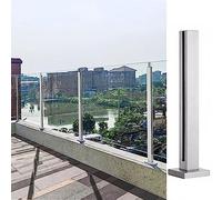 Stainless Steel Balcony Railing Post, Durable 304 Fence Pillar for Deck, Stairway, Pool & Garden Glass Guardrail
