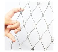 Stainless Steel Balcony Safe Net Flexible Mesh Ber for Stair Courard Smooth Eds 2mm Thickness 10cm Height 3x7m (9.84x22.96ft) - Protect for Pets and Kids