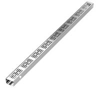 Stainless Steel Balcony Small Drain System Kit Length 39.4in, U-shaped Ditch Drainage Channel Grate Sidewalk, Courtyard Metal Floor Trench With Caps(39.4X3.9X2IN)