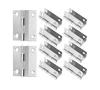 Stainless Steel Ball Bearing Square Door Hinge 10pcs Silver Silent Bearing Iron Flip Door Hinges for Window Kitchen Cabinet