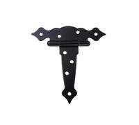 Stainless Steel Ball Bearing Square Door Hinge 1pcs Black Iron Heavy Duty T-Shaped Barn Shed Door Hinges for Cabinet Fence