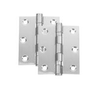 Stainless Steel Ball Bearing Square Door Hinge 2pcs Silver Stainless Steel Hinges for Cabinet Door Durability and Long Service Life