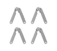 Stainless Steel Ball Bearing Square Door Hinge 4pcs Support Curved Pull Rod Two Fold Spring Cabinet Door Hinges Silent Smooth Strong Bearing