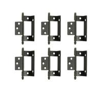 Stainless Steel Ball Bearing Square Door Hinge 6pcs Bronze Iron Long Axis Full Inset Partial Wrap Cabinet Hinges