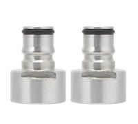 Stainless Steel Ball Lock Keg Coupler Adapter, 2Pcs Quick Disconnect Conversion Kit with G5/8in Thread, Durable - for Home Brewing Beer, Includes Gas and Liquid