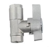 Stainless Steel Ball Valve DN10 3/8" Quick Connect Shut-Off Valve for Pressure Washer, 5000 PSI High Flow Control Switch for Cleaning Tasks, Silver