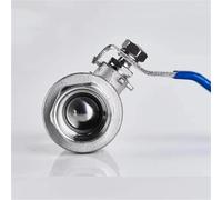 Stainless Steel Ball Valve SS304 Full Port 1/4 3/8 1/2 3/4 1 1-1/4 1-1/2 Lnch Vinyl Handle 1Pcs(3/8")