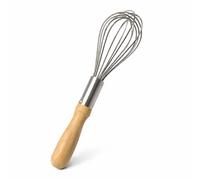 Stainless Steel Balloon Whisk with Wooden Handle - Heavy Duty Wire Whisk 30/35/40cm - Manual Egg Beater for Baking, Mixing, Cooking & Kitchen Use (30 CM)