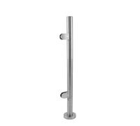 Stainless Steel Balustrade End Post Brushed Metal Decking Staircase Landing 90cm