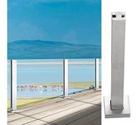 Stainless Steel Balustrade Posts for Decks & Stairs - Durable Glass Fence Clamp Columns for 10-12mm Panels - Square Middle, Corner & End Railing Pillars