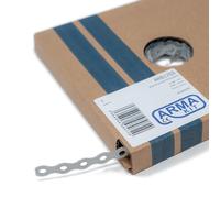 Stainless Steel Band Metal Fixing Strap with Perforated Holes, Builders All Round Band 10 Meter Roll (17mm Stainless Steel)