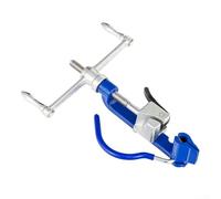 Stainless Steel Banding Tool Tensioner Crimper for 3/16-3/4 Inch Strapping, High-Carbon Steel Manual Tensioning Pliers with Adjustable Tightness for Shipping and Construction, Silver Blue