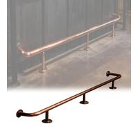 Stainless Steel Bar Foot Rail KitOutdoor Pool Extender Deck Railing Wall & Floor Mount Hardware (31.5"x9.8") Durable Guard Fence Support for Patio