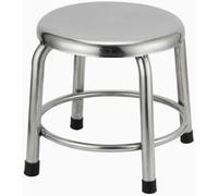 Stainless Steel Bar Stools, Backless Round Stools for Indoor Use, Multi-Functional High and Low Seating, Industrial Metal Design