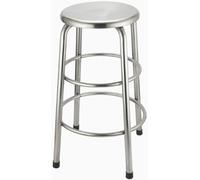 Stainless Steel Bar Stools, Backless Round Stools for Indoor Use, Multi-Functional High and Low Seating, Industrial Metal Design