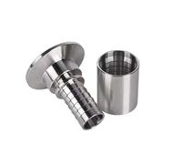 Stainless Steel Barb Snap Joint, Hose Coupling 19mm to Tri-Clamp Adapter SUS304 Mirror Polish for Homebrew(19mmK25.4mm29mm)