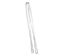 Stainless Steel Barbecue Tongs with Long Ergonomic Handle for Grilled Meat | Silver One-piece Moulded Design, Smooth Surface, Non-slip Grip, Safe Hot Handling, Lightweight Storage for Catering