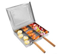 Stainless steel barbecue tray engineered for long term outdoor use with resistant properties and solid build (B)
