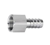 Stainless Steel Barbed Hose Connector, SS 304 Female BSPP Thread Barb Hose Connector Pagoda Joint Pipe Fittings Plumbing 1PC(1/4inch*14mm)