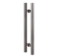 Stainless Steel Barn Door Pull Handle - Round Design, Adjustable 0.6m-1.8m, Durable Grab Handle for Solid Core Doors, Wood Gates, Front Doors, Easy Install with Screws