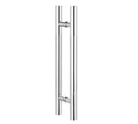 Stainless Steel Barn Door Pull Handle - Round Design, Adjustable 0.6m to 1.8m, Easy Installation with Screws, Perfect for Solid Core Doors, Wood Gates & Entry Doors