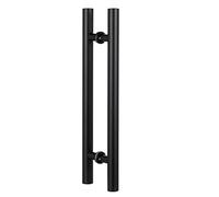 Stainless Steel Barn Door Pull Handle - Round Design, Adjustable Length 0.6m to 1.8m, Perfect for Solid Core Doors, Wooden Gates, Front Doors - Easy Install with Screws Included