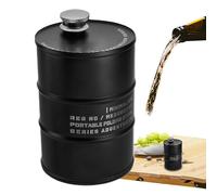 Stainless Steel Barrel Flask - 750ml Barrel Flask with Lid Leakproof Metal Liquor Container, Durable Portable Drinking Glasses | Outdoor Picnic Companion, Camping