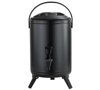 Stainless Steel Barrel, Stainless Steel Insulated Beverage Dispenser, Cold and Hot Drink 2.64 Gallon 8Liter for Water, Tea & Coffee, Milk, Juice(Black)