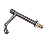 Stainless Steel Basin Faucet wi Rotatable Spout - Sile Cold Water Tap for Kitchen, Utility Sink or Baroom, G1/2 Chrome Finish Basin Mixer Ideal for Compact Spaces and Easy DIY Installation(L EY)