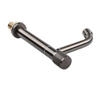 Stainless Steel Basin Faucet wi Rotatable Spout - Sile Cold Water Tap for Kitchen, Utility Sink or Baroom, G1/2 Chrome Finish Basin Mixer Ideal for Compact Spaces and Easy DIY Installation(L Silver)