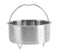 Stainless Steel Basket, Metal Insert with Handle, Sugar Removal Rice Cooker Insert Steaming Rack, Versatile Basket for Food Egg Vegetables, Stainless (20cm)