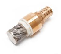 Stainless Steel Basket Suction Foot Valve with Brass Check Valve DN20 Joint, 26 16mm 3/4 Inch Size, Designed for Water and Air Systems with Vertical or Horizontal Mounting