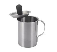 Stainless Steel Basting Can and Brush Set for Barbecue Grilling Kitchen Cooking and Marinating (Silver, 15.5cm)